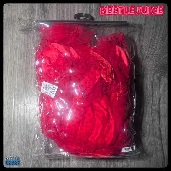 Spirit Halloween Beetlejuice Bride Lydia Deetz Dress Youth L 12-14 Kids Costume - Picture 5 of 12